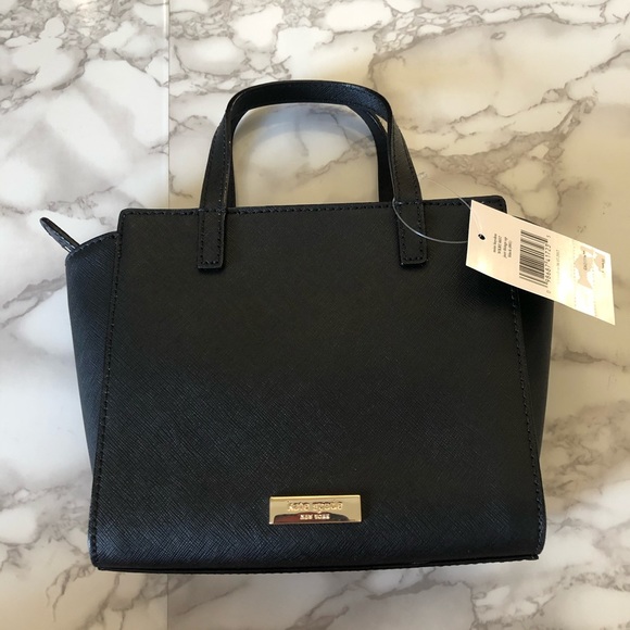 NWT KATE SPADE Small Black Cat Mini Hayden Purse - Picture 6 of 8